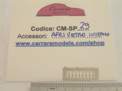 CM-SP29 set 8 pz maniglie apri finestrino (interna) in fotoincisione per modelli - scala 1:43